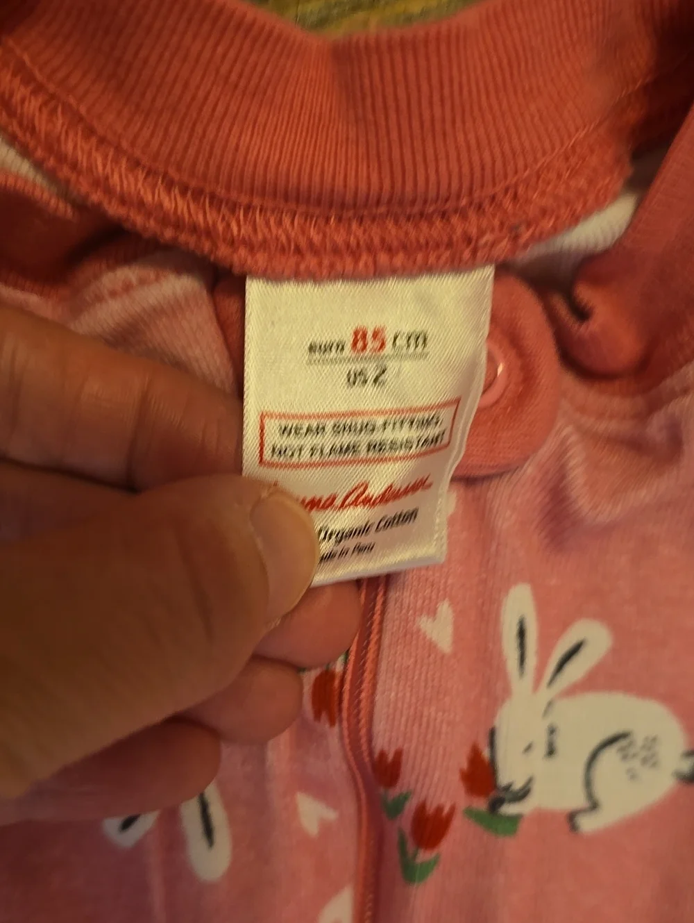 Hannah Andersson Bunny Zip Pajama